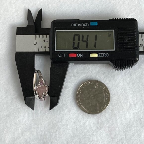 Sterling Silver 925 Thailand Faceted Prong Set Rose Quartz Pink CZ Ring Sz 5.75 - Picture 13 of 16